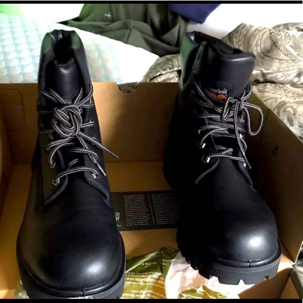 Timberland pro steel toed work boots